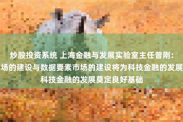 炒股投资系统 上海金融与发展实验室主任曾刚：全国统一大市场的建设与数据要素市场的建设将为科技金融的发展奠定良好基础