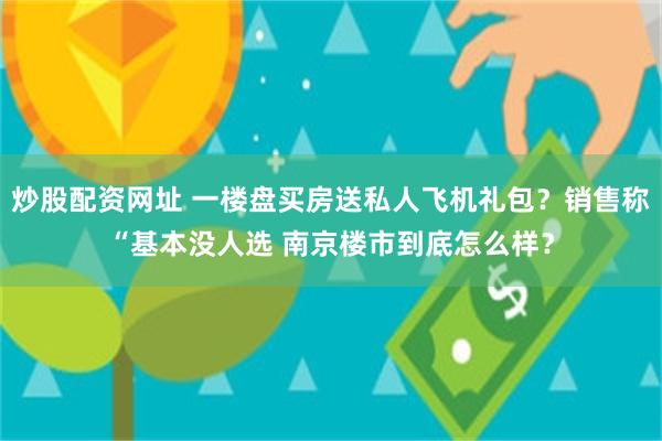 炒股配资网址 一楼盘买房送私人飞机礼包？销售称“基本没人选 南京楼市到底怎么样？