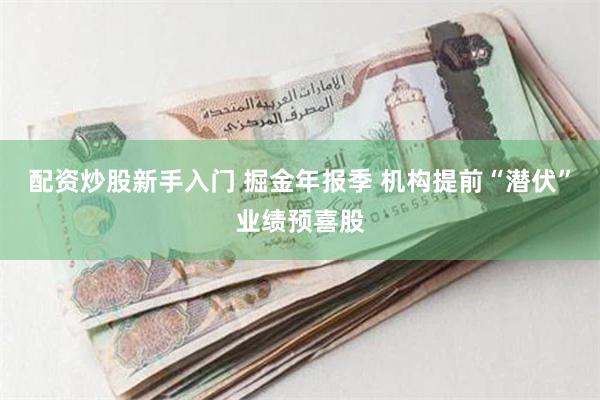 配资炒股新手入门 掘金年报季 机构提前“潜伏”业绩预喜股